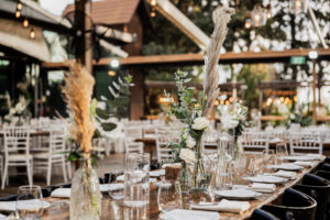 עיצוב מרכז שולחן בוהו